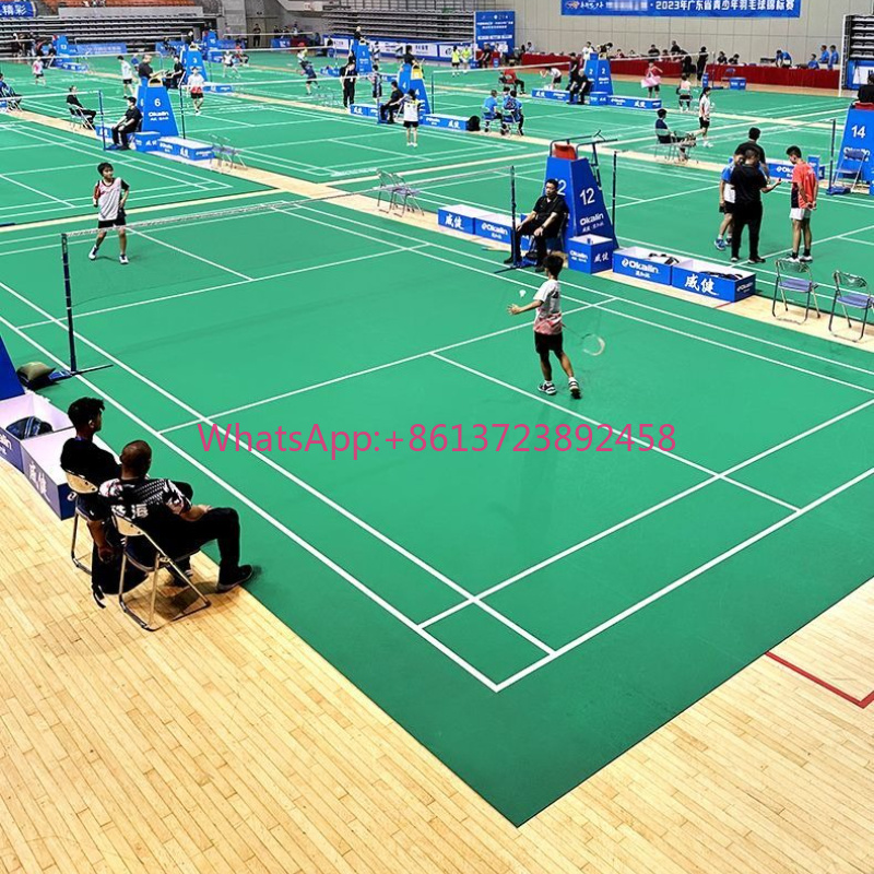Badminton Hall - Badminton court floor mat indoor retrac