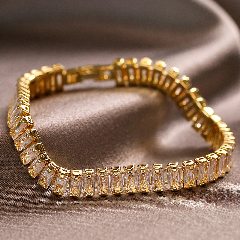 Badminton Korea - Fashion Korean Style Rectangle Zirconia Tennis