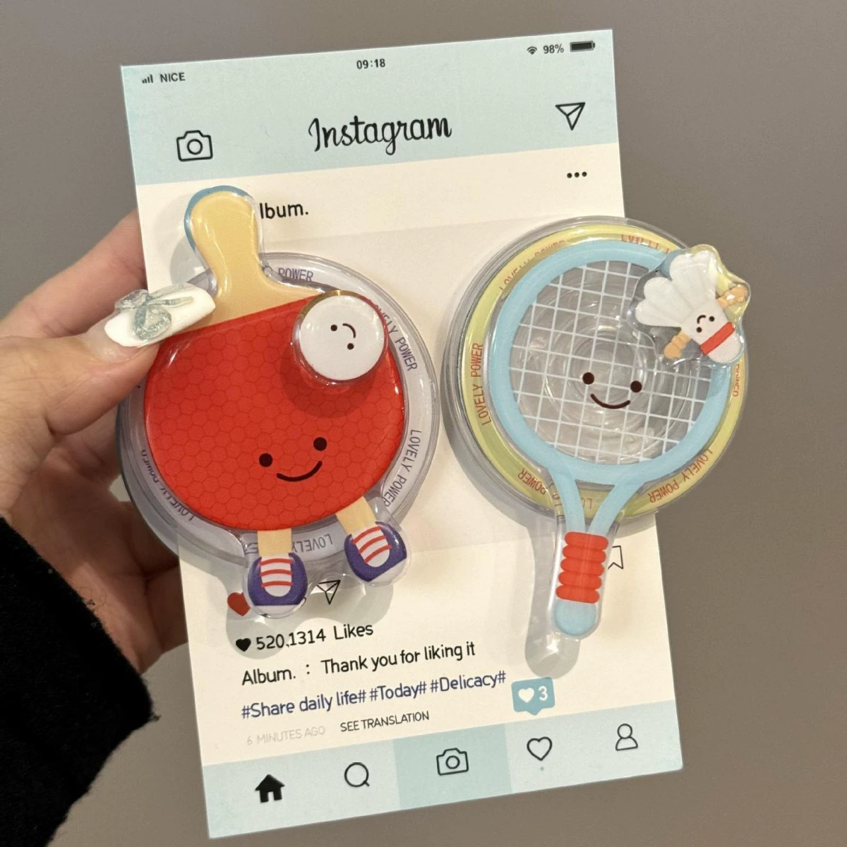 Badminton Korea - Korean Cute Rotatable Table Tennis Badminton