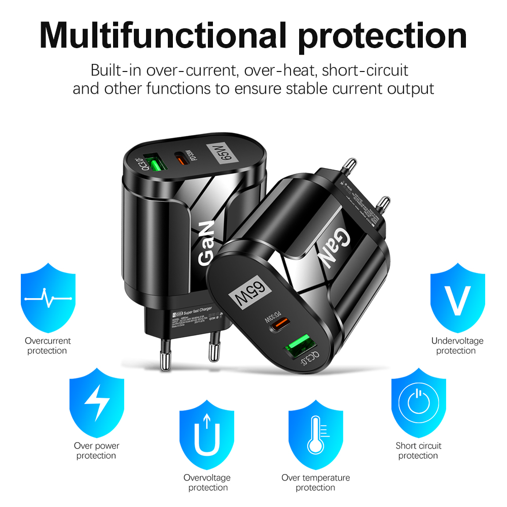 65W GaN USB C Charger Quick Ch - Badminton Korea review and price